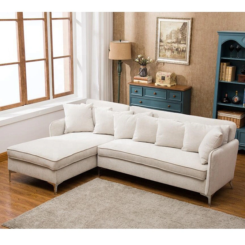 New Fashion Fabric Style Sofa Set Design Living Room Fabric Corner Sofa