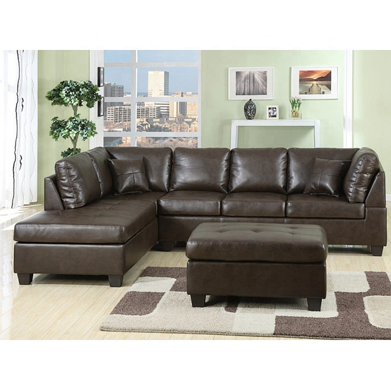 Frank furniture europe modern sectional sofa cheap leather sofa set luxury corner sofa with chaise lounge