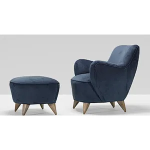 2019 New Design Hot Sale Fashionable Dark Grey linen fabric single sofa leisure accent chair for living room