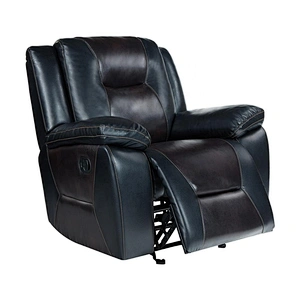 New Design High Quality Black Air Leather Living Room Furniture  Recliner Sofa Set