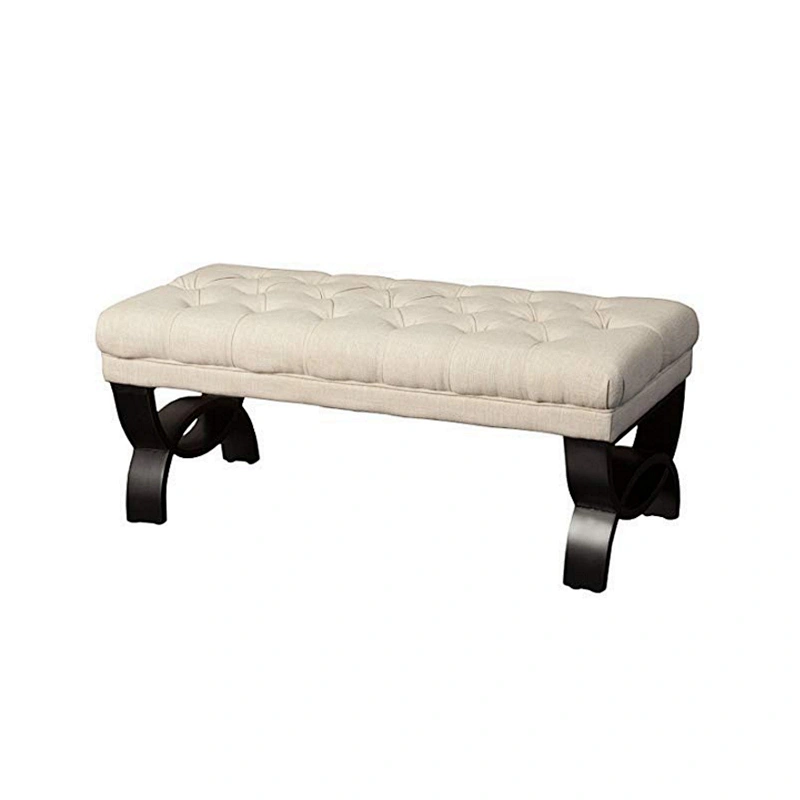 Wholesale fashion leather stool black coffee table round square upholstered ottoman