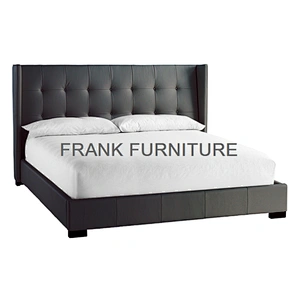 wholesale elegant European style wood double bed designs with box cube hotel sofa bed cover sets