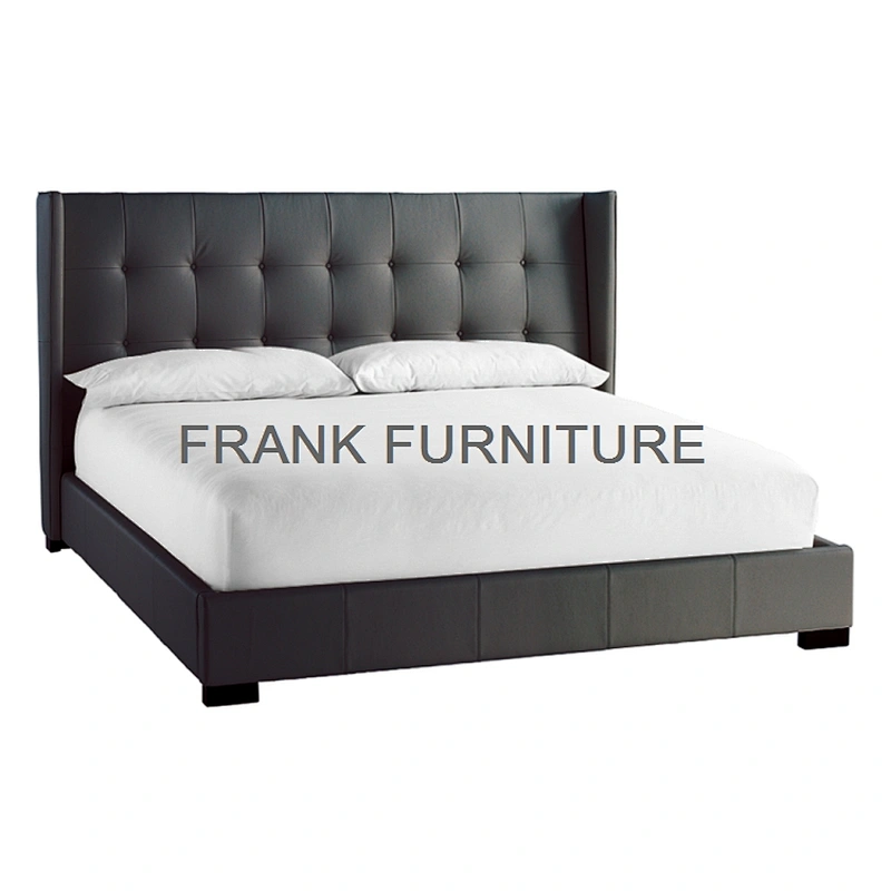 wholesale elegant European style wood double bed designs with box cube hotel sofa bed cover sets