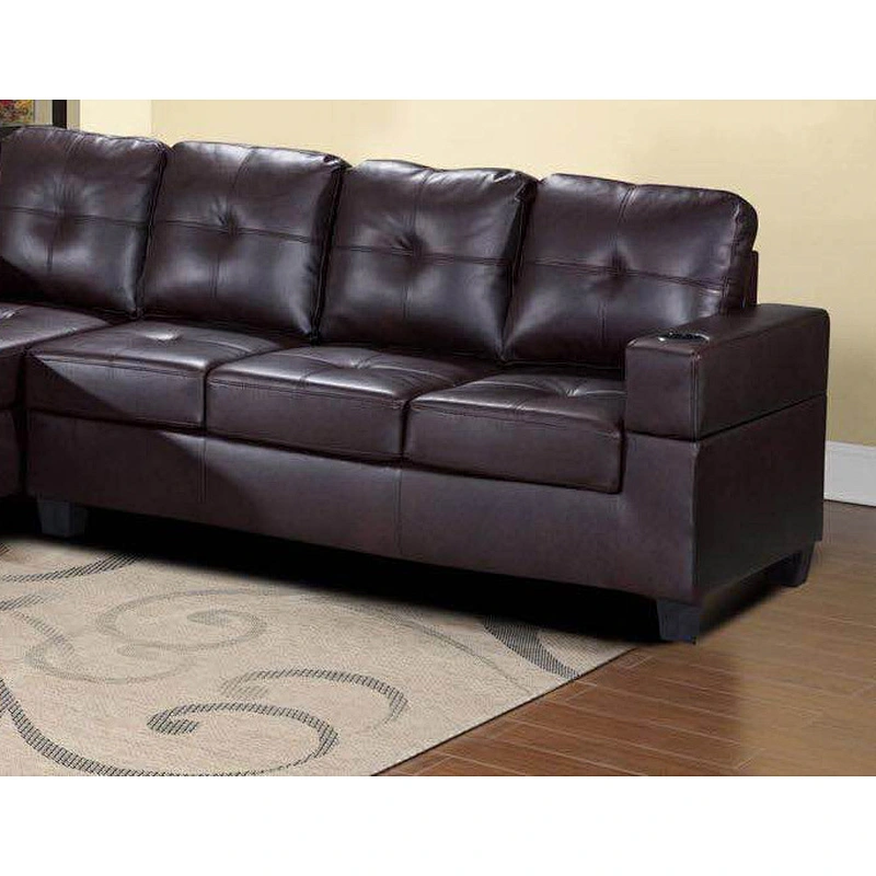 Frank furniture 2019  wholesale living room furniture sofa home set pu leather fabric  American style sectional l shaped sofa