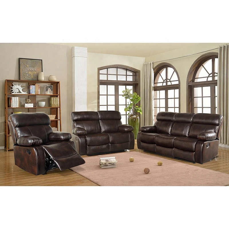 Luxury Style Hot Sale Conner Recliner Leather Sofa Set For Living  Room