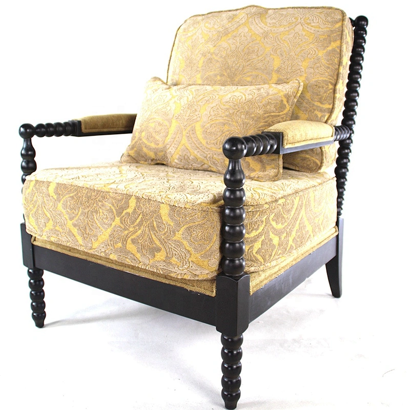 Frank furniture soft fabric  fabric armchair and wooden armchair for living room chairs