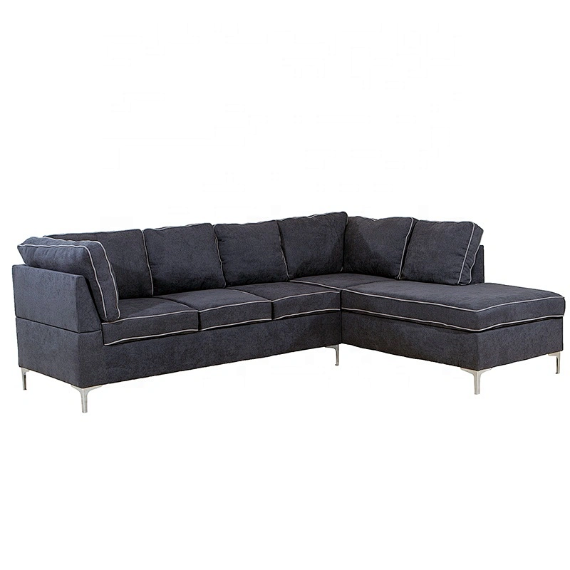 New Fashion Fabric Style Sofa Set Design Living Room Fabric Corner Sofa