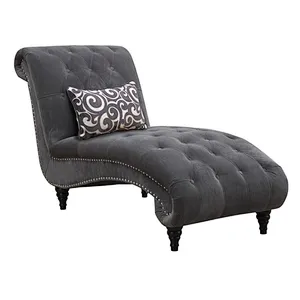 High-end Living room Furniture Modern luxury velvet chaise longue sofa for hotel