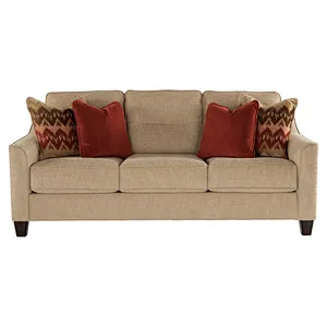 Light pink comfortable cloth soft sponge cushion healthy three seat living room large sofa