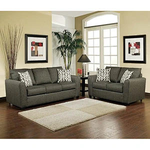 European modern style dark gray health sponge cushion high quality solid wood living room sectional sofa