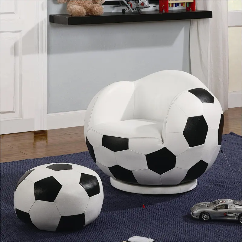 Best selling fashion and comfortable large indoor soccer basketball stylechair&ottoman living room sofa furniture hotel chair