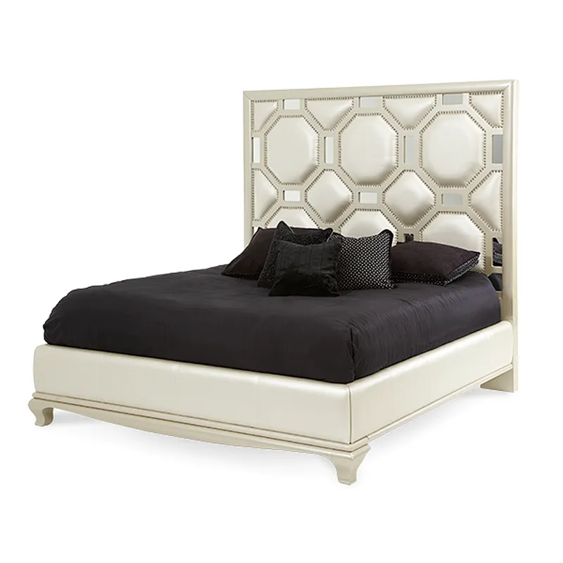 2019 Newest modern style concise customized  beautiful and comfortable wooden bedroom sets