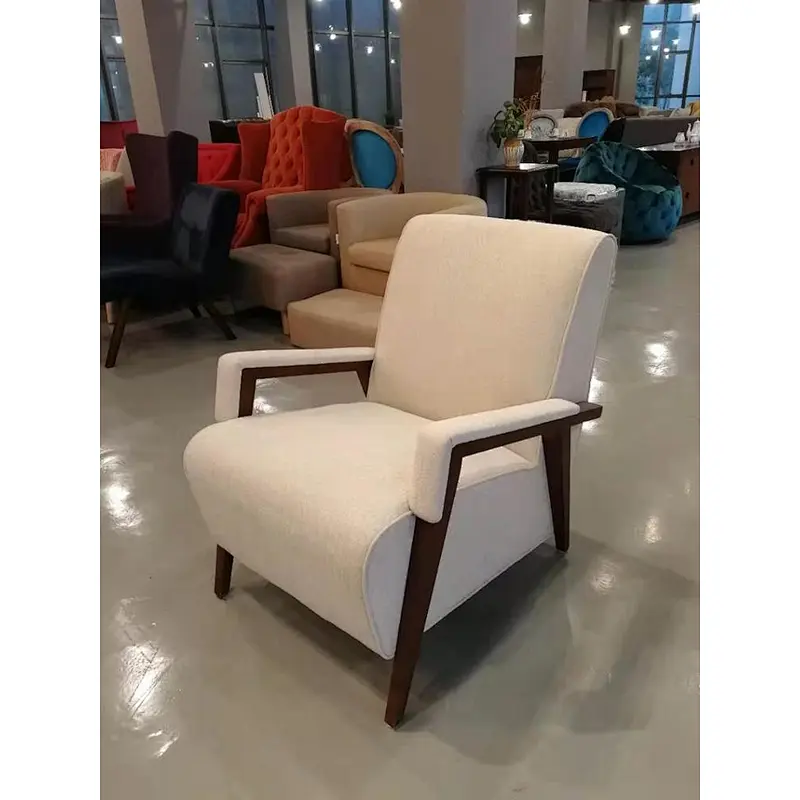Frank Furniture European Nordic Chair Office Home Living Room Wooden Frame Relax Lounge Arm Chair