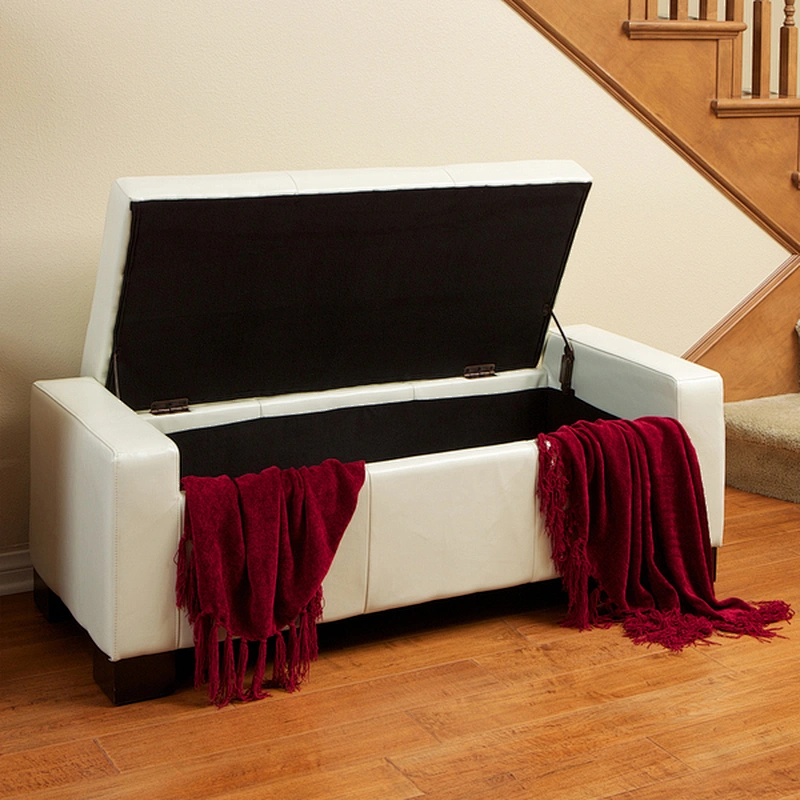 Wholesale Cheap popular PU Storage ottoman/furniture ottoman
