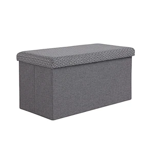 Hot Selling Functional Doorside Shoe Ottoman Stool Pouf Folding Storage Ottoman
