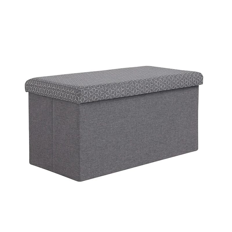 Hot Selling Functional Doorside Shoe Ottoman Stool Pouf Folding Storage Ottoman