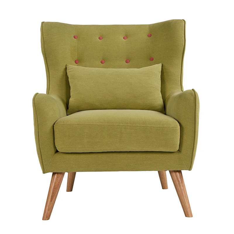 Living room furniture Yellow Comfortable Buckle Health High Back high quality Solid Wood Chair