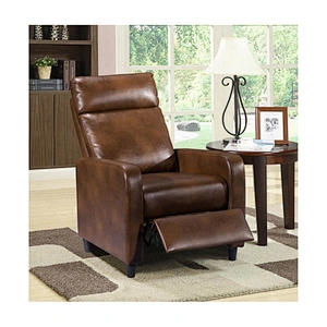 Europe Style Leisure Arm Chair For Living Room Luxury Indoor PU/Leather Office Chair Cheap Push Back Recliner Chair