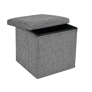 2019 Newest  Design High Quality Grey Leisure Style Foldable Storage Ottoman&Bench