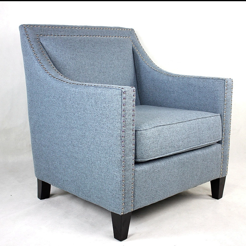Home furniture armchair with nail living room furniture chairs fabric leisure chair