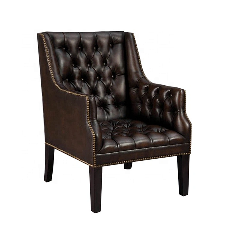 Chinese easy sale accent wooden chair luxury style fashion fabric chair wooden