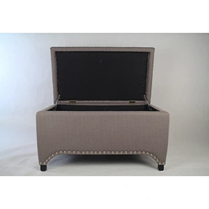 2019 Newest custom made modern style touching comfortable high quality line  storage bench ottoman