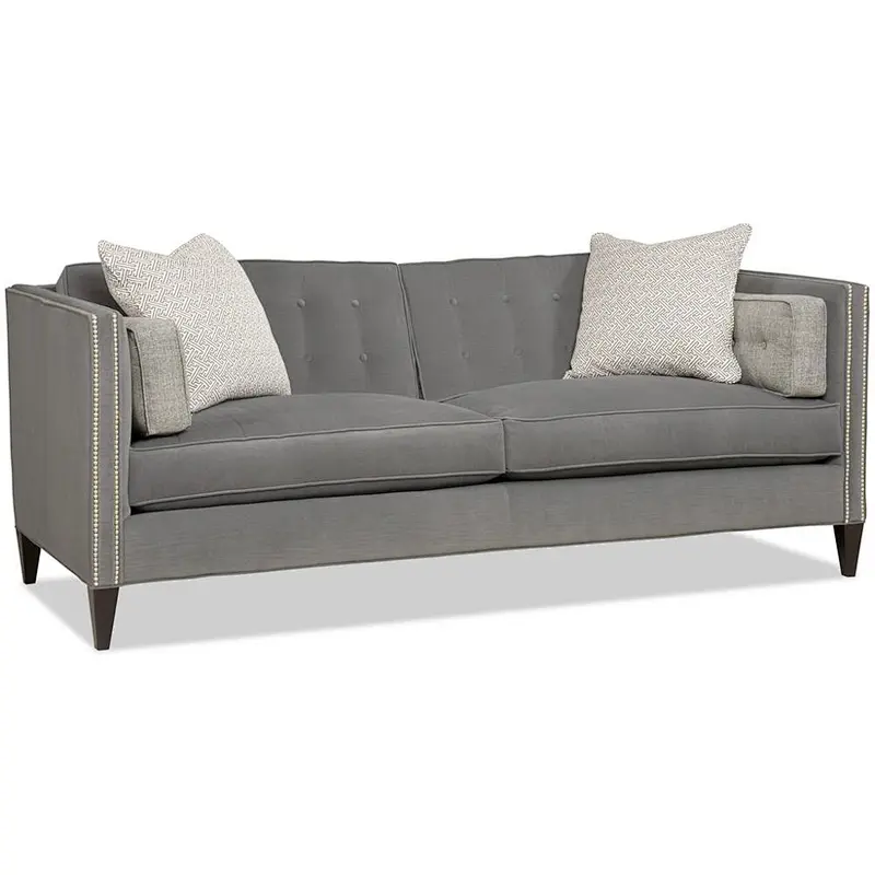 Modern healthy and comfortable leather cloth sponge cushion double seat living room large sofa
