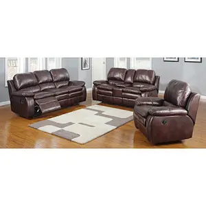 China furniture popular electric lift brown leather 3 2 1 recliner sofa