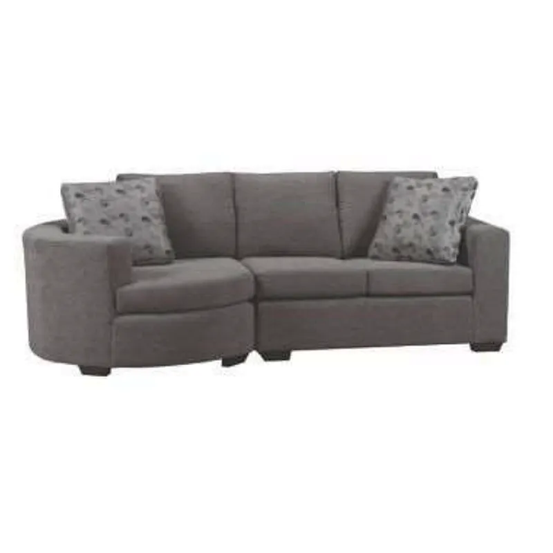 Brown soft flannel European modern style quality living room three seats + chaise longue corner sofa cover