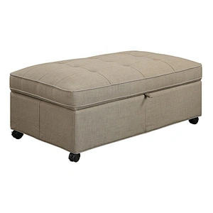 Wholesale Indoor Living Room Furniture Storage Ottoman Bench Comfortable Fabric /Leather Stool Ottoman