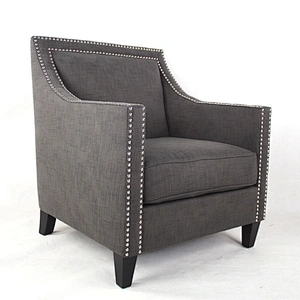 Home furniture armchair with nail living room furniture chairs fabric leisure chair