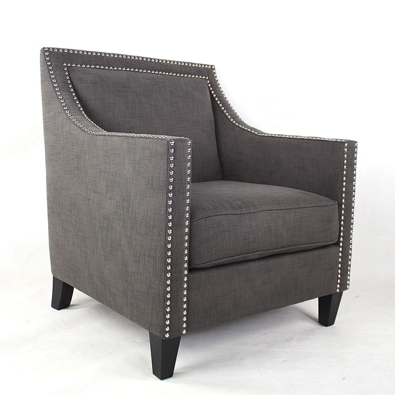 Home furniture armchair with nail living room furniture chairs fabric leisure chair