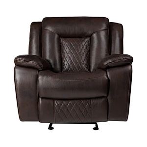 Modern luxury design grey leather healthy and comfortable high quality single living room recliner
