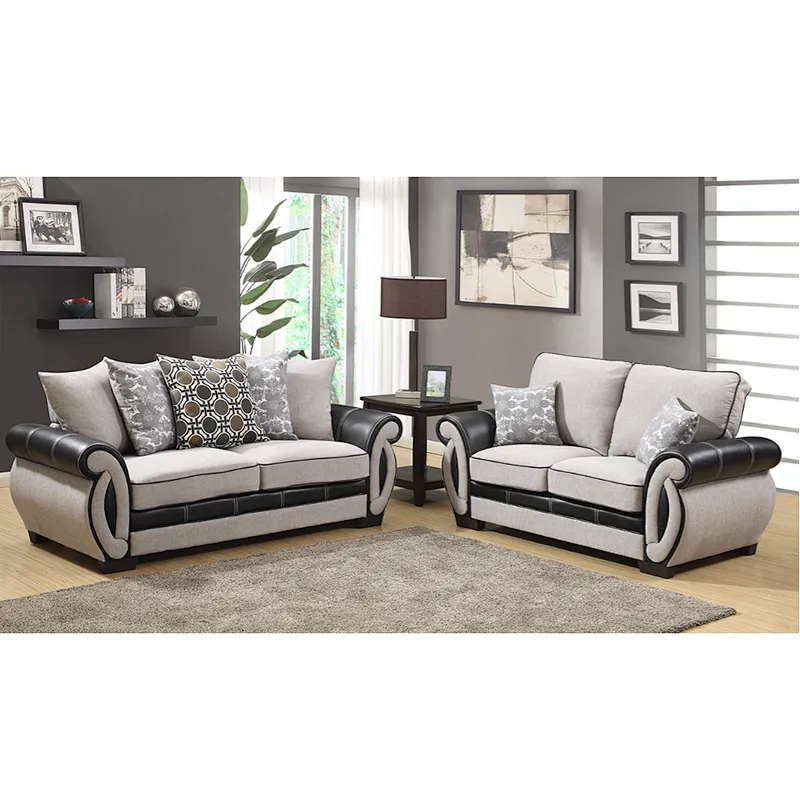 Frank Furniture European Hot Selling Serial Modern Sofa Couch Living Room Sofa Corner Color Block Sofa Set Designs