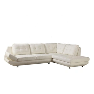 Factory cheap sectional corner sofa with cup holder new design leather sofa set corner sofa with chaise lounge home furniture