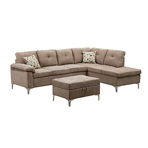 2019 Newest modern style hot selling high quality beautiful metal foot sectional sofa