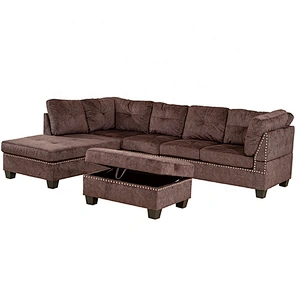 2019 Modern Design Sectional Sofa with Bubble Nail Corner Sofa Set
