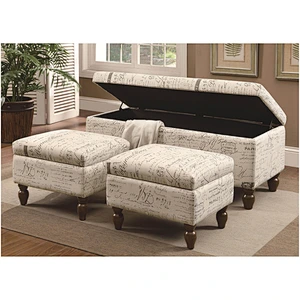 2019 Newest custom made modern style touching comfortable high quality line  storage bench ottoman