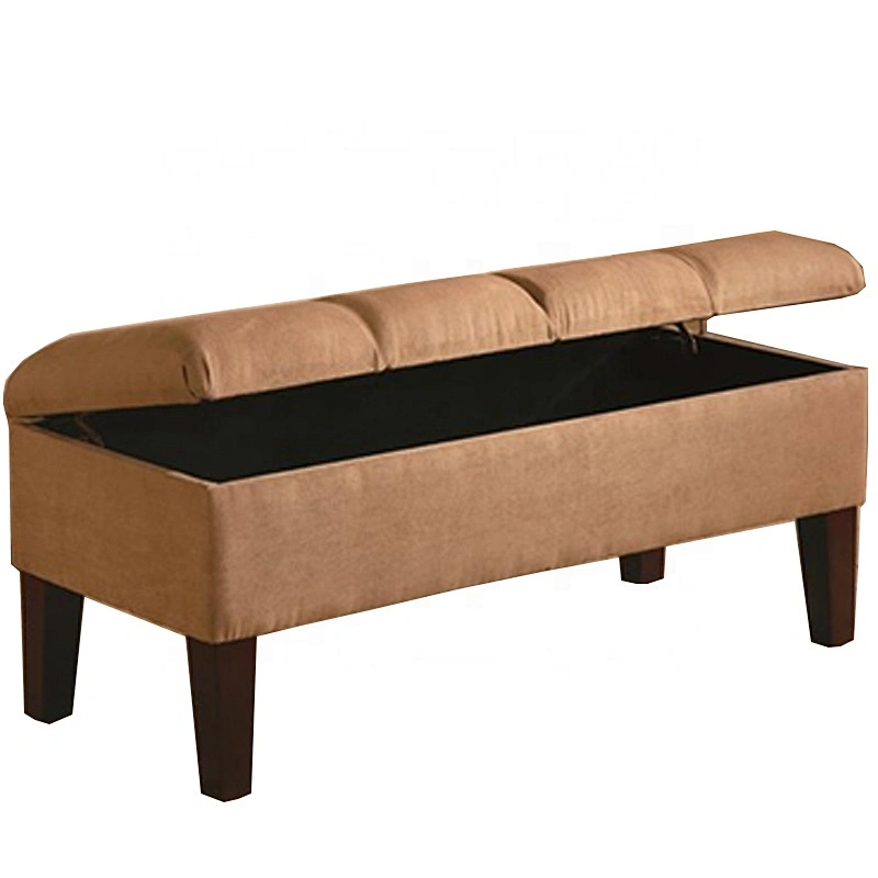 Large Foldable  Leather Ottoman Bench Storage Ottoman with Storage
