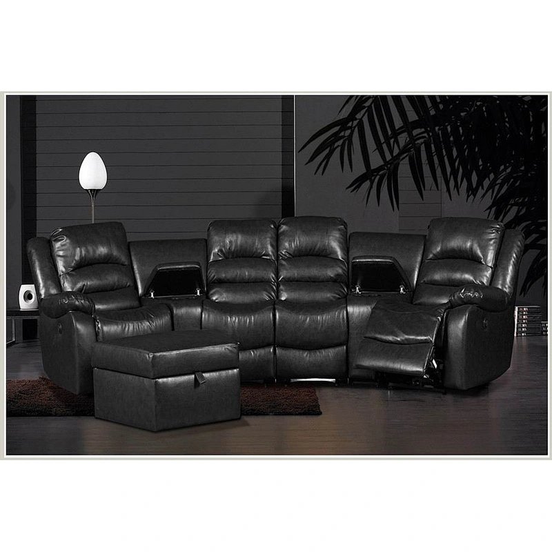 New modern recliner corner sofa with cup holder reclining sofa sets living room sectional leather sofa recliner