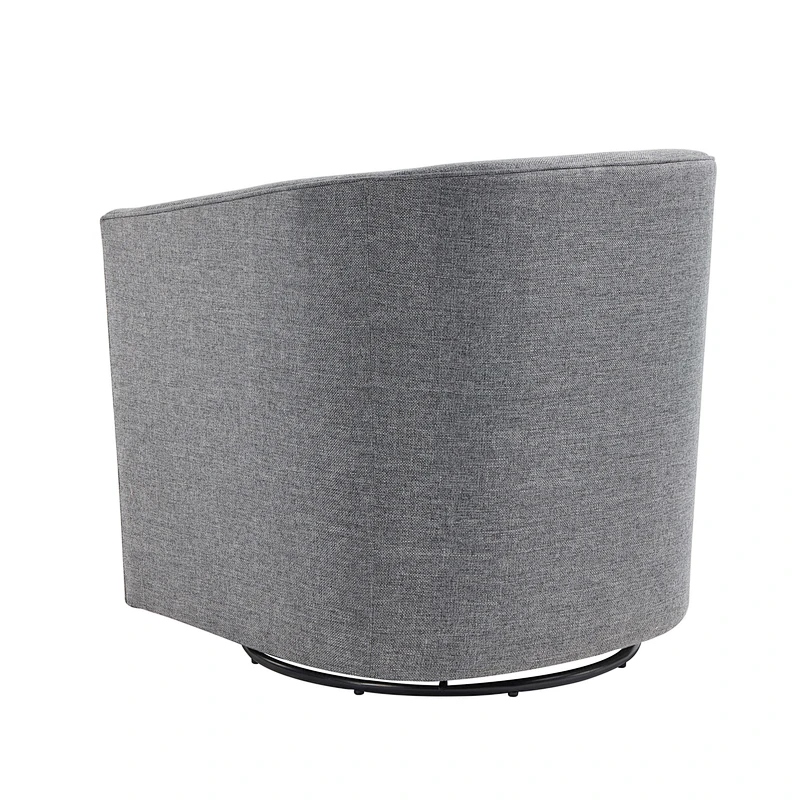 2019 hot selling furniture Modern round simple Dark grey fabric backrest with armrests rotating living room seat chair