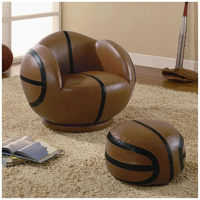 Best selling fashion and comfortable large indoor soccer basketball stylechair&ottoman living room sofa furniture hotel chair