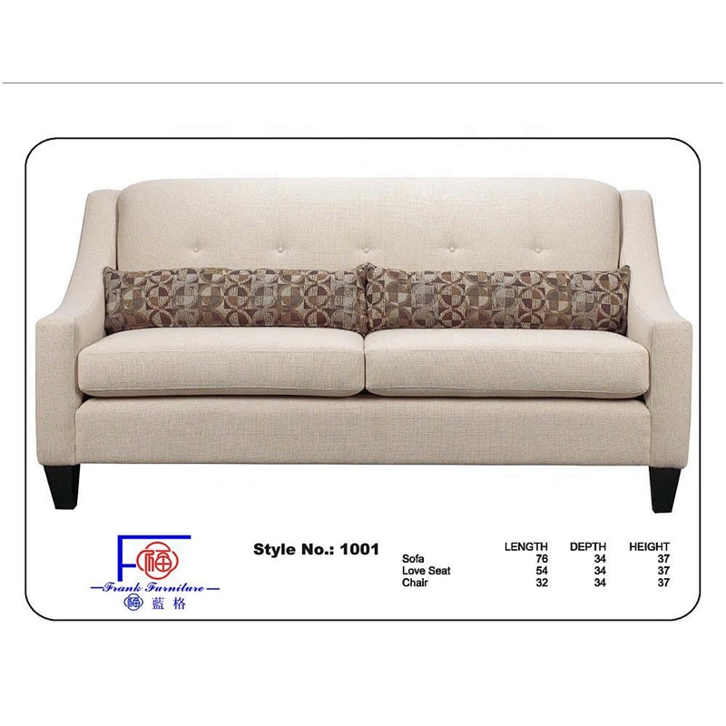 High Quality  Hot Sale Comfortable Modern Blue Linen  Living Room Furniture Sofa Cover