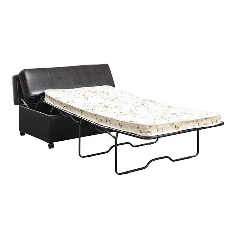 Frank Modern furniture popular pattern leather ottoman bed for bedroom