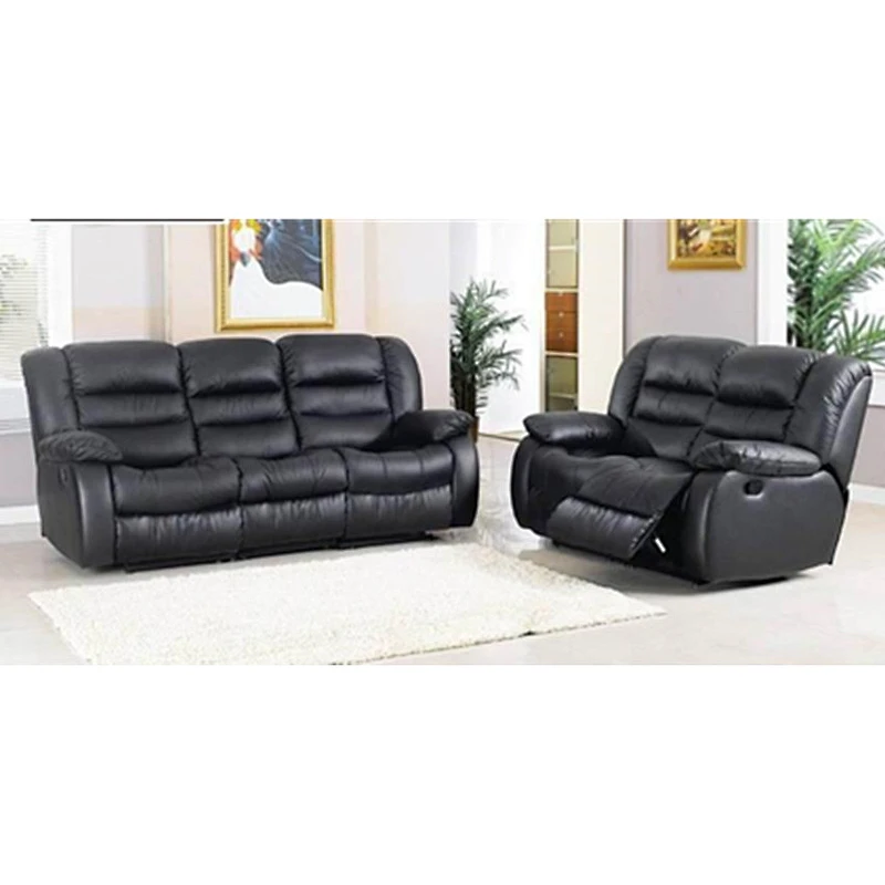 Hot Sale Black Leather Protective Swivel Glider Recliner Sofa