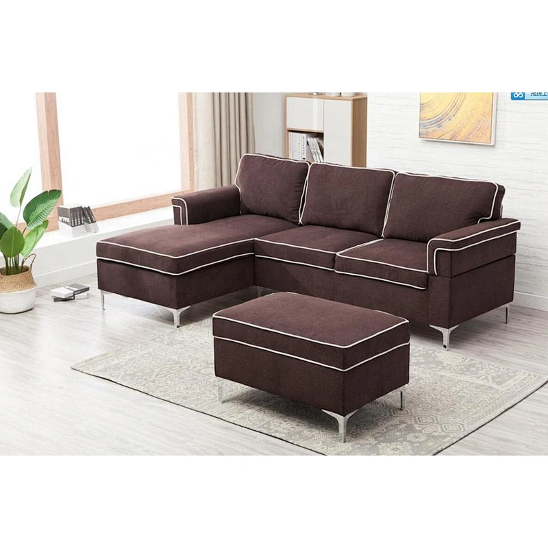 2019 newest style wooden sofa set designs living room furniture fabric modern folding sofa bed