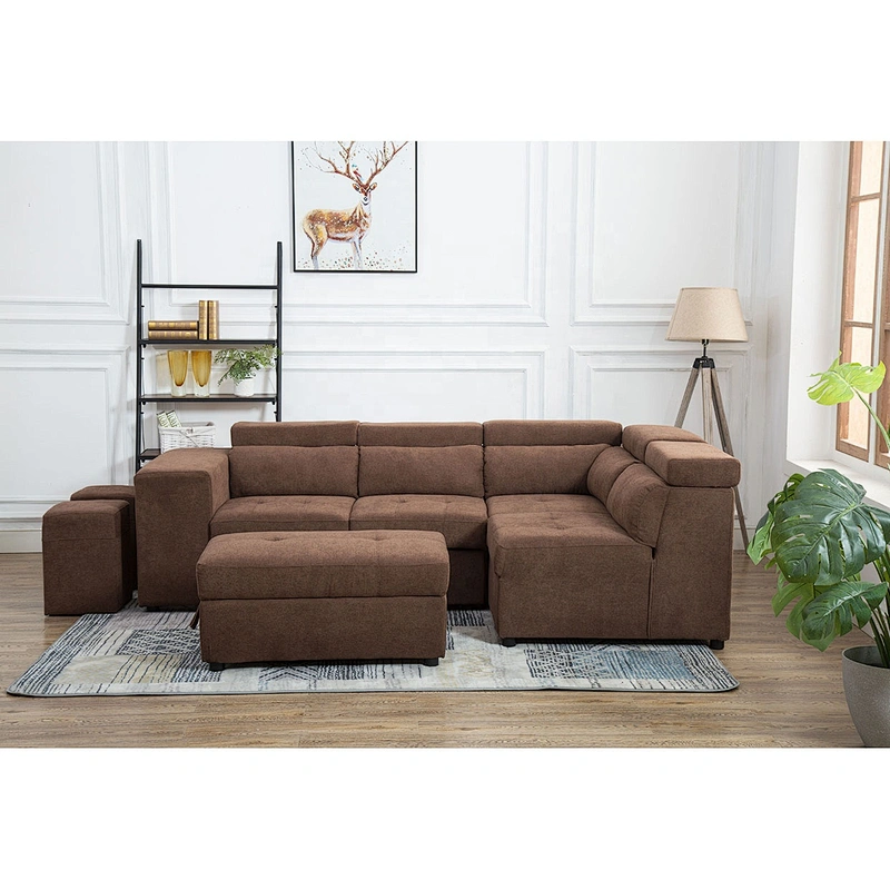 Frank Furniture Sectional Sofa Bed  High Quality Volume-produce Low Price L Sharp Folding Sofa Bed