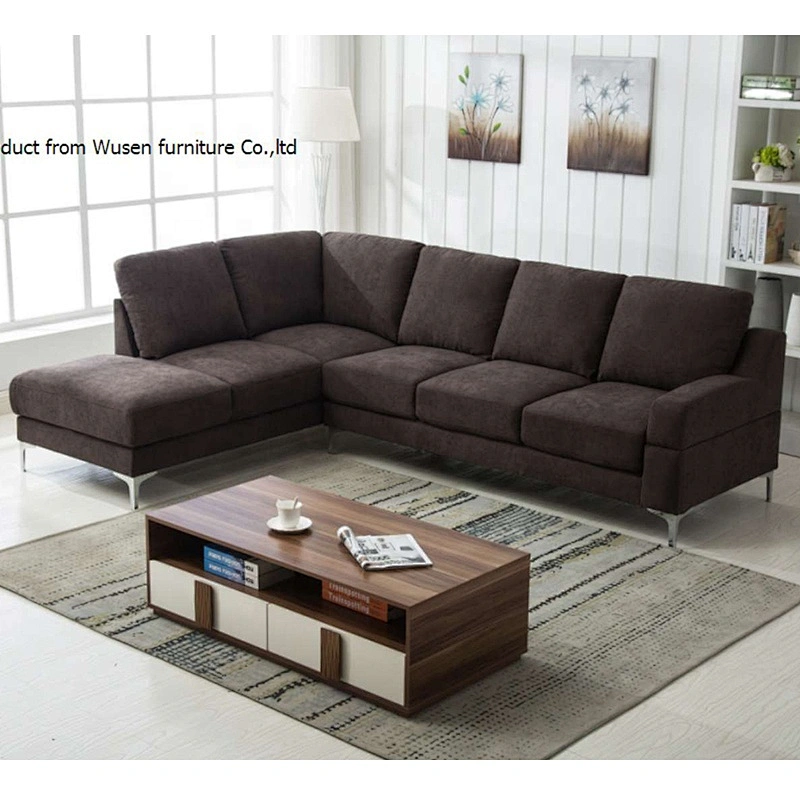 New Fashion Fabric Style Sofa Set Design Living Room Fabric Corner Sofa