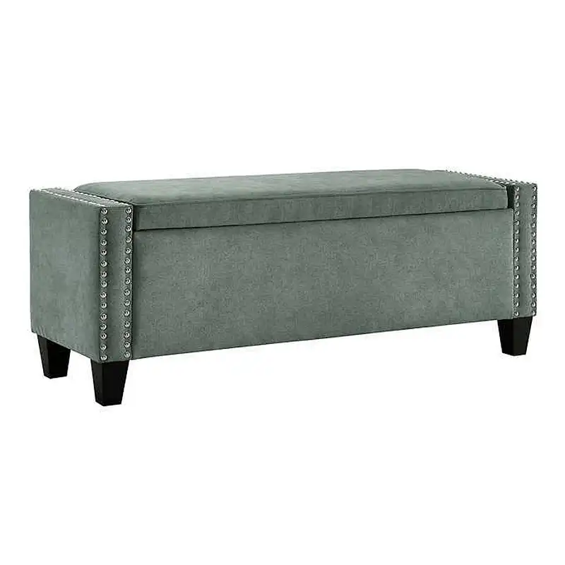 Comfortable luxury short plush fabric with beautiful bubble design High quality living room storage bench ottoman
