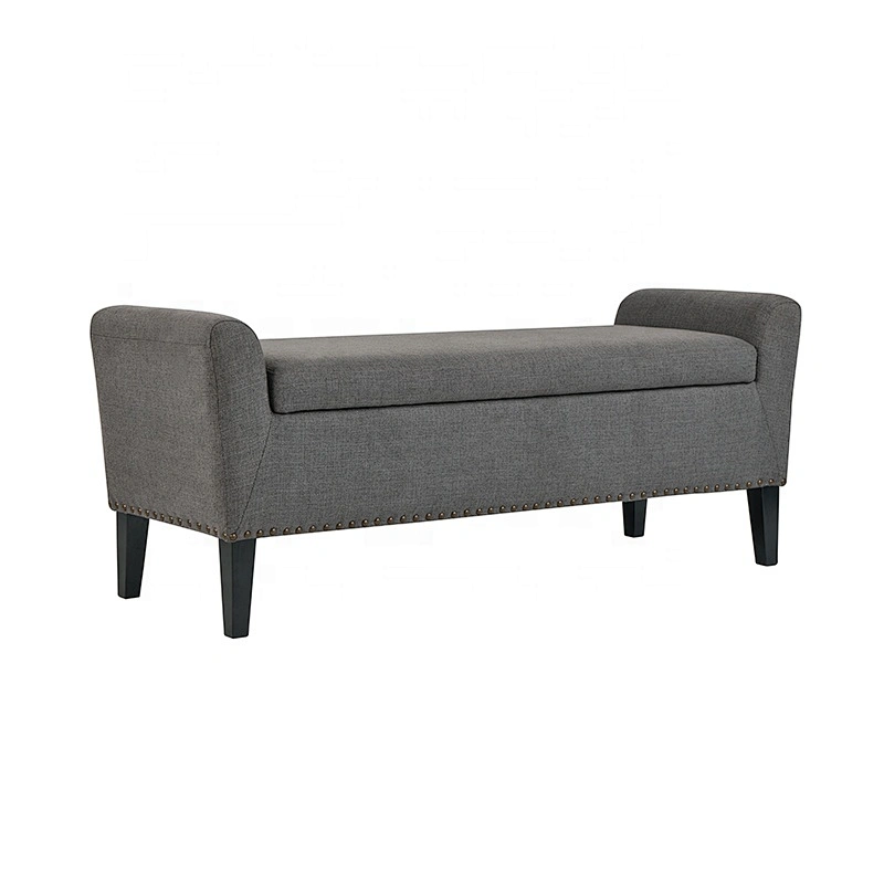 Hot Sale  Square   Bench Chair Wooden  Ottoman with Storage